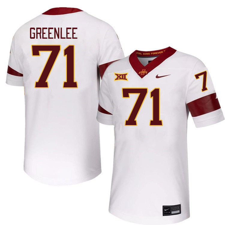 Men #71 Gabe Greenlee Iowa State Cyclones College Football Jerseys Stitched-White